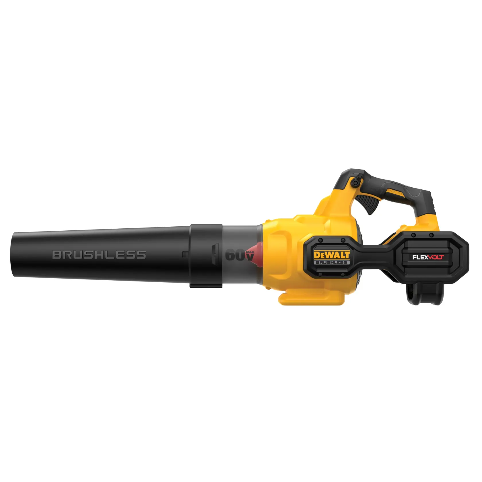 DEWALT DCBL772B 60V MAX handheld blower image; the B package is tool-only, with battery and charger sold separately.