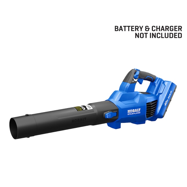 Kobalt KLB 1040B-03 40V handheld blower body and tube; image states battery and charger are not included.