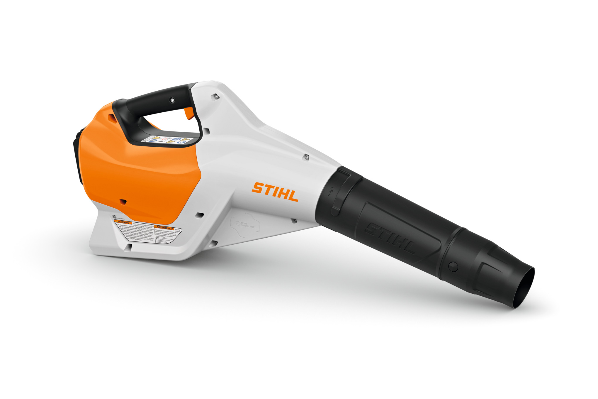 STIHL BGA 160 blower body and round nozzle shown by themselves, with no battery or charger pictured.