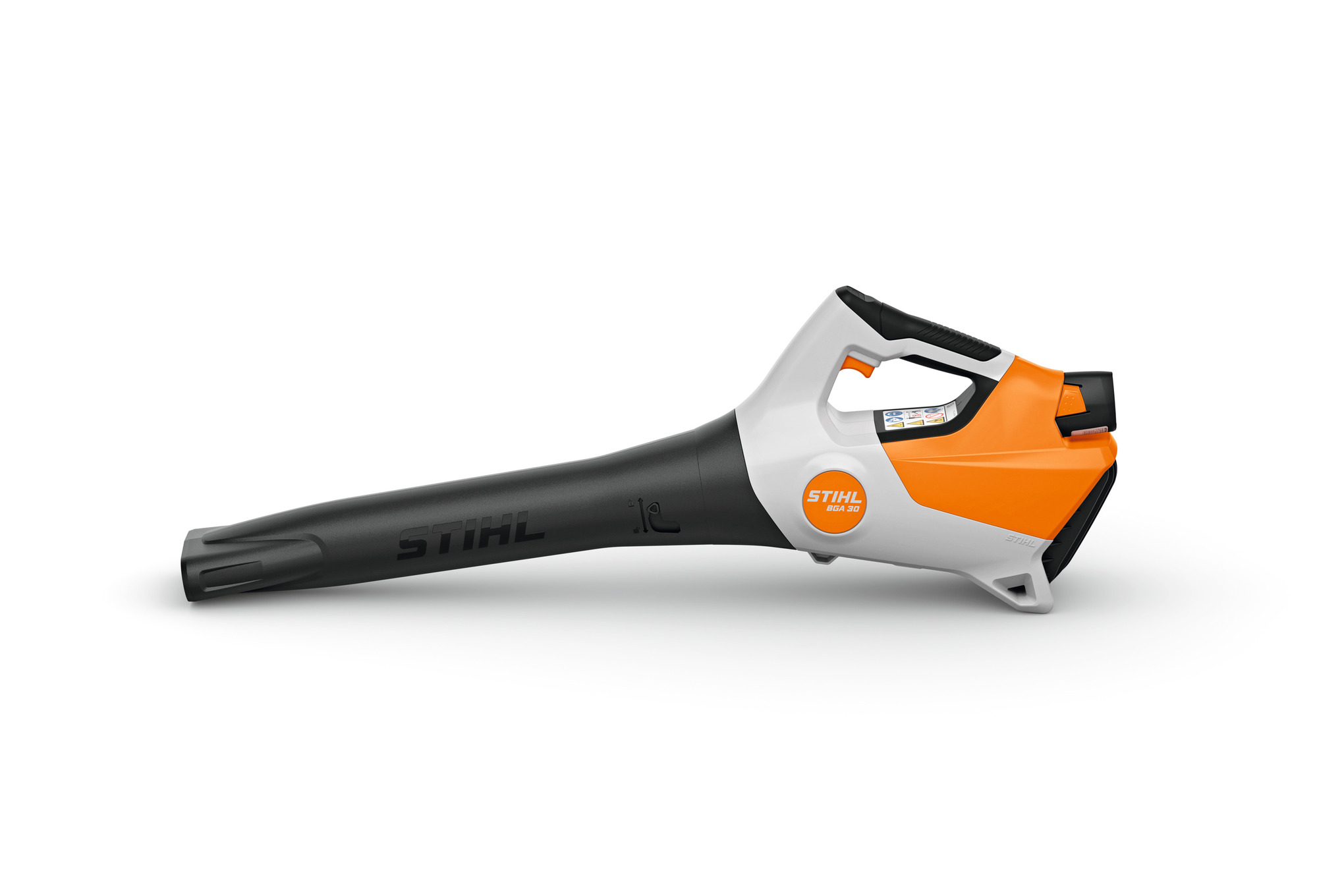 Cuerpo del soplador BGA 30 de STIHL (solo herramienta), con tubo largo; no se muestra batería ni cargador.