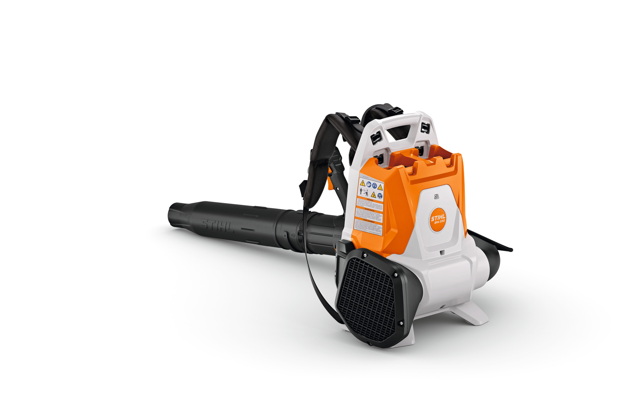 Cuerpo del soplador de mochila BRA 200 de STIHL; no se muestran la batería ni el cargador.
