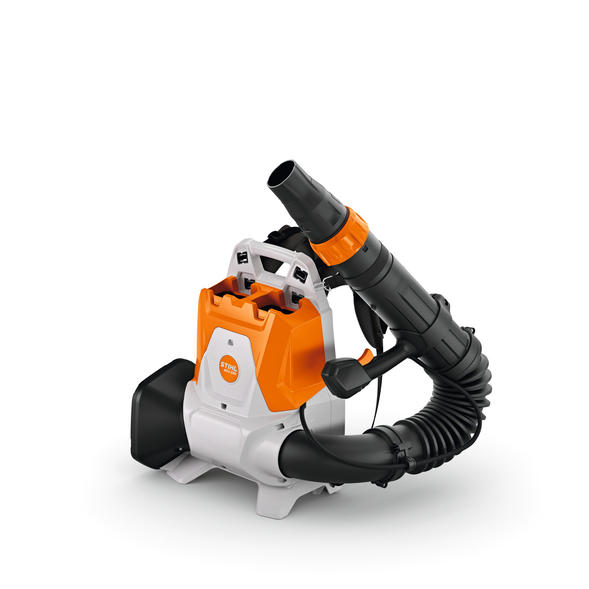 Cuerpo del soplador de mochila BRA 280 de STIHL; no se muestran la batería ni el cargador.