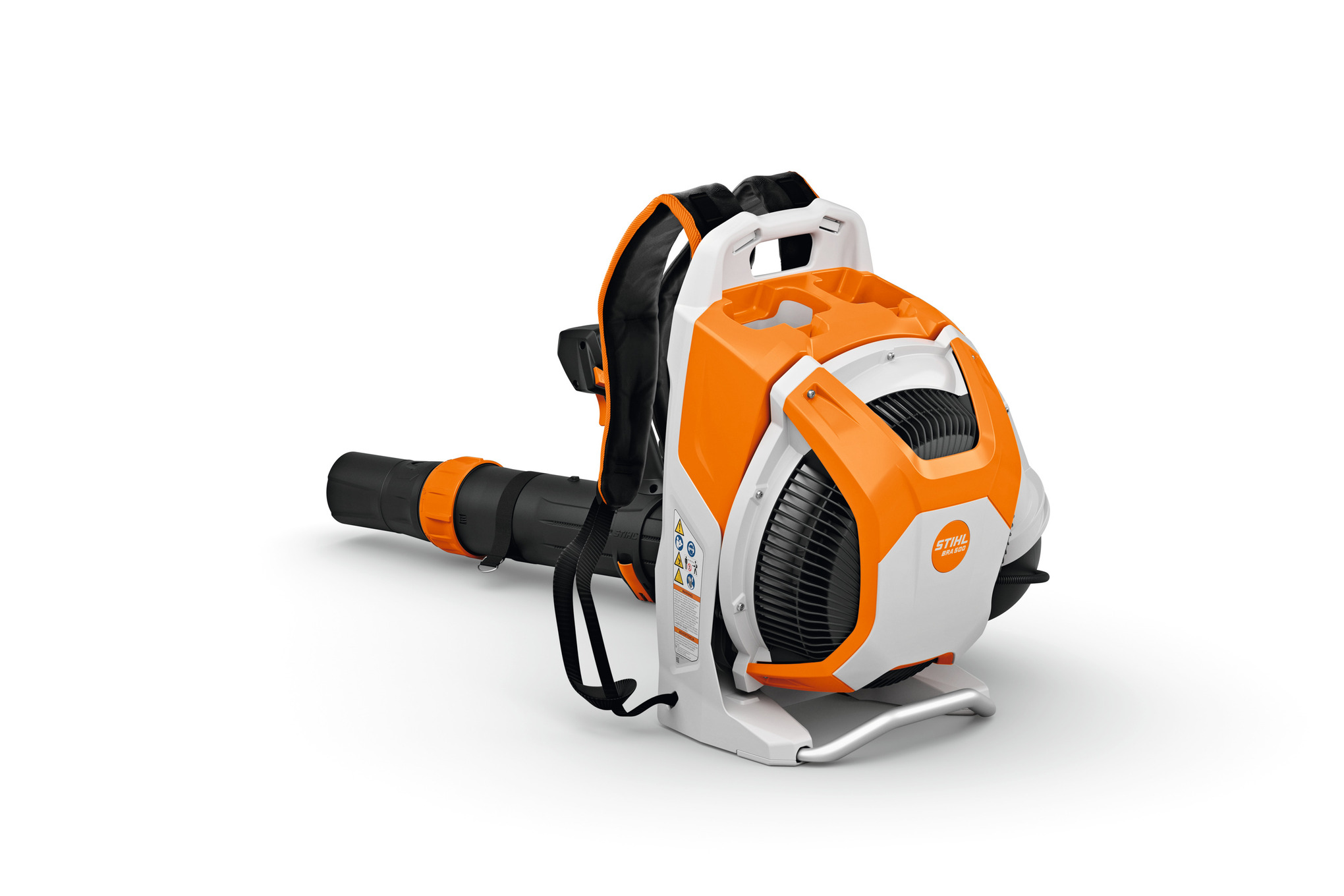 Imagen de muestra del soplador de mochila BRA 500 de STIHL; no se muestran la batería ni el cargador.