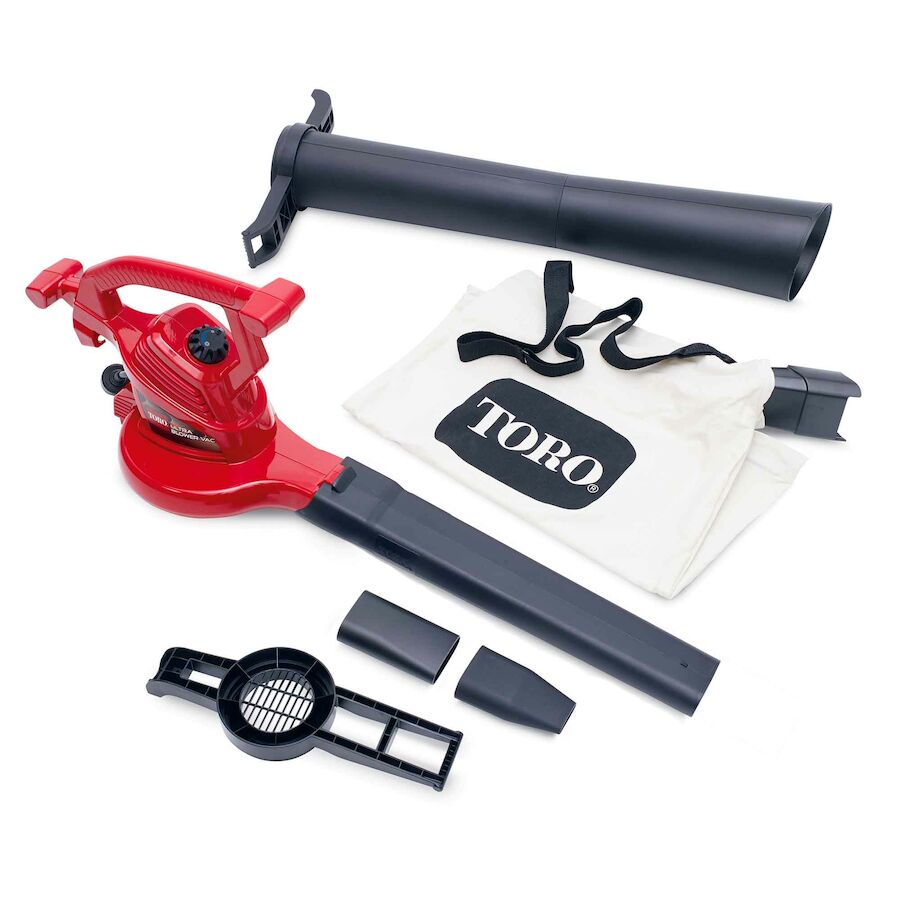 Toro 51619 Ultra corded blower-vac body, tubes and fabric collection bag.