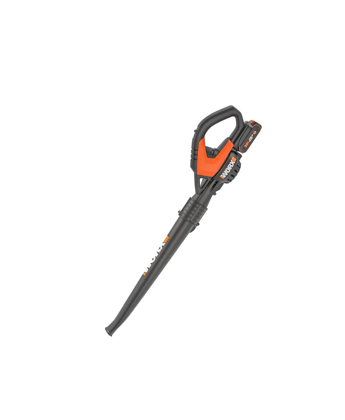 WORX WG545.1 20V AIR handheld sweeper with its battery attached.